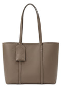 Taupe Leather Tote with Card Holder - view 1