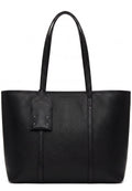 Black Leather Tote with Card Holder - view 1