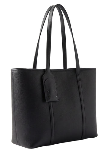 Black Leather Tote with Card Holder - view 3
