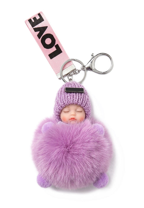 Ardara Fur Charm — Purple