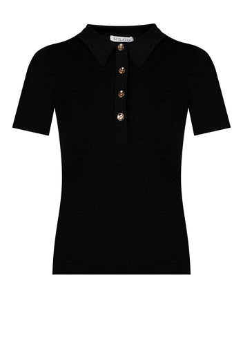 Black Sfilato polo - view 1