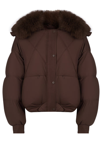 Sfilato Down Jacket CHA726 SMPL — Brown