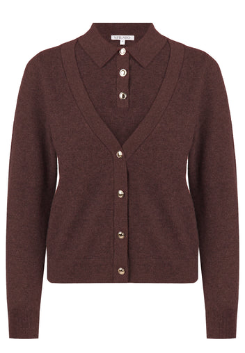 Burgundy Sfilato sweater - view 1