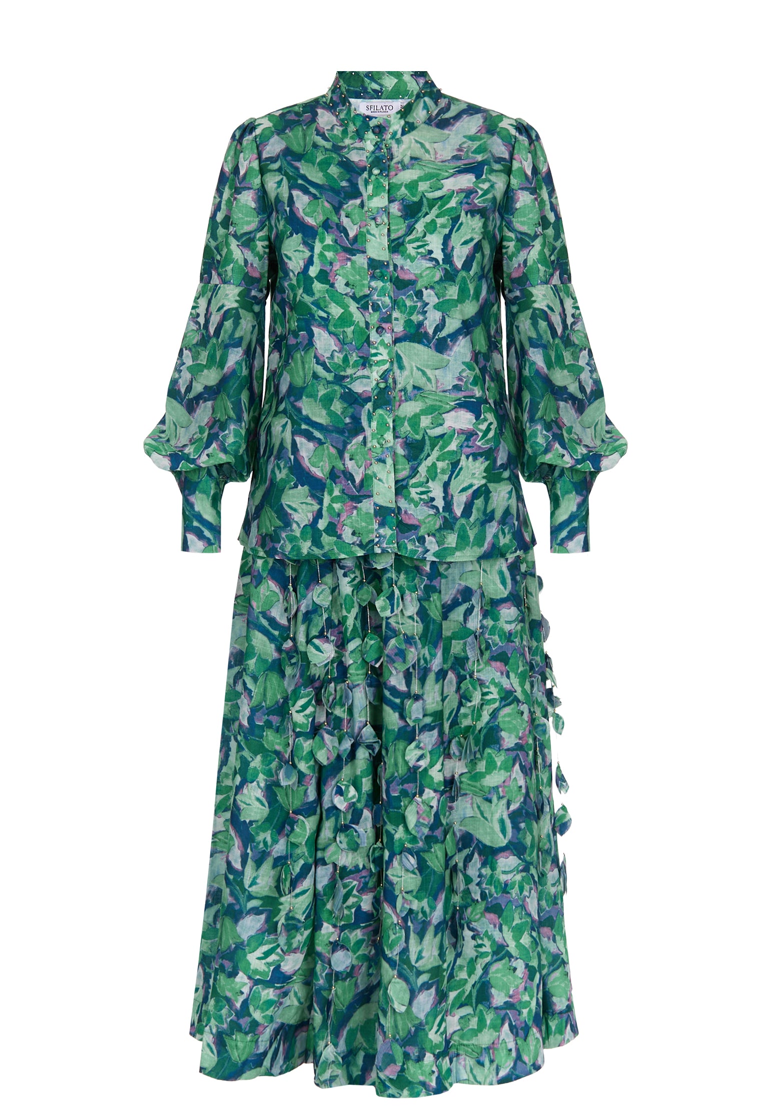 Teal Sfilato skirt suit - view 1