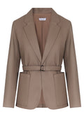 Taupe Belted Tailored Jacket - view 1