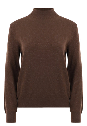 Brown Fine-Knit Turtleneck - view 1