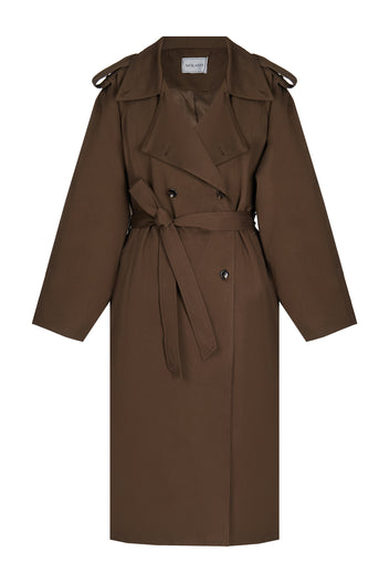 Brown Sfilato raincoat - view 1