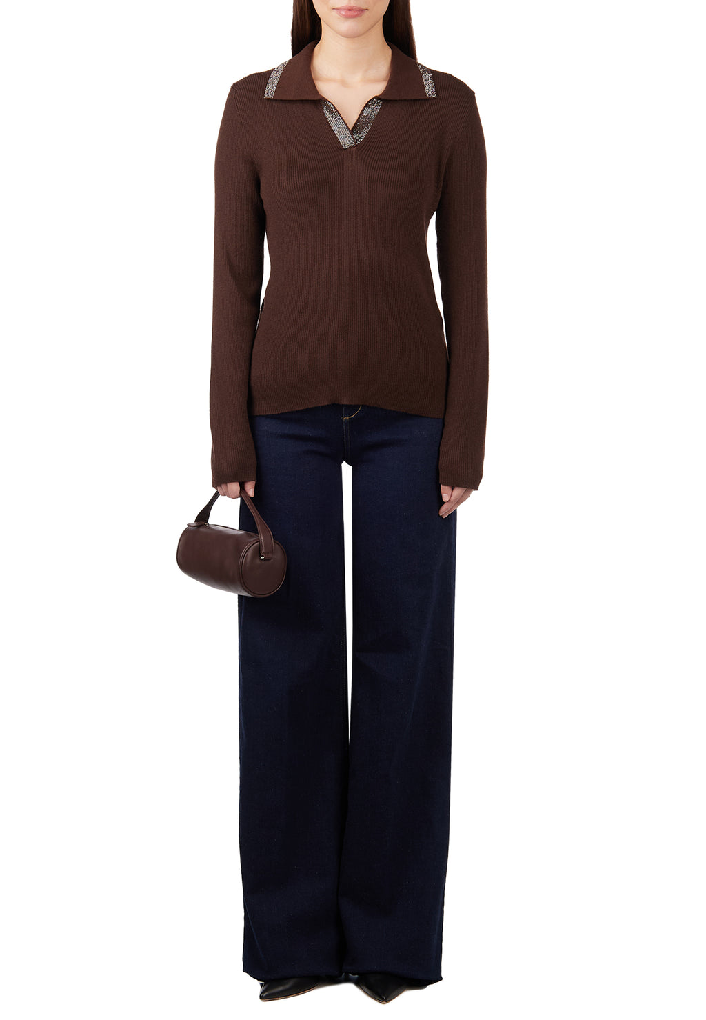 Brown Sfilato pullover - view 2