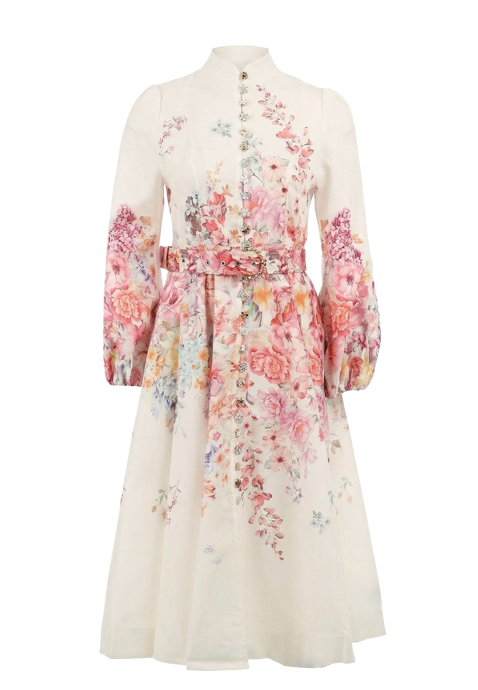 Gray and White Sfilato dress