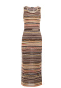 Earth Stripe Sleeveless Knit Maxi Dress
