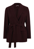 Wine Belted Tailored Blazer - view 1