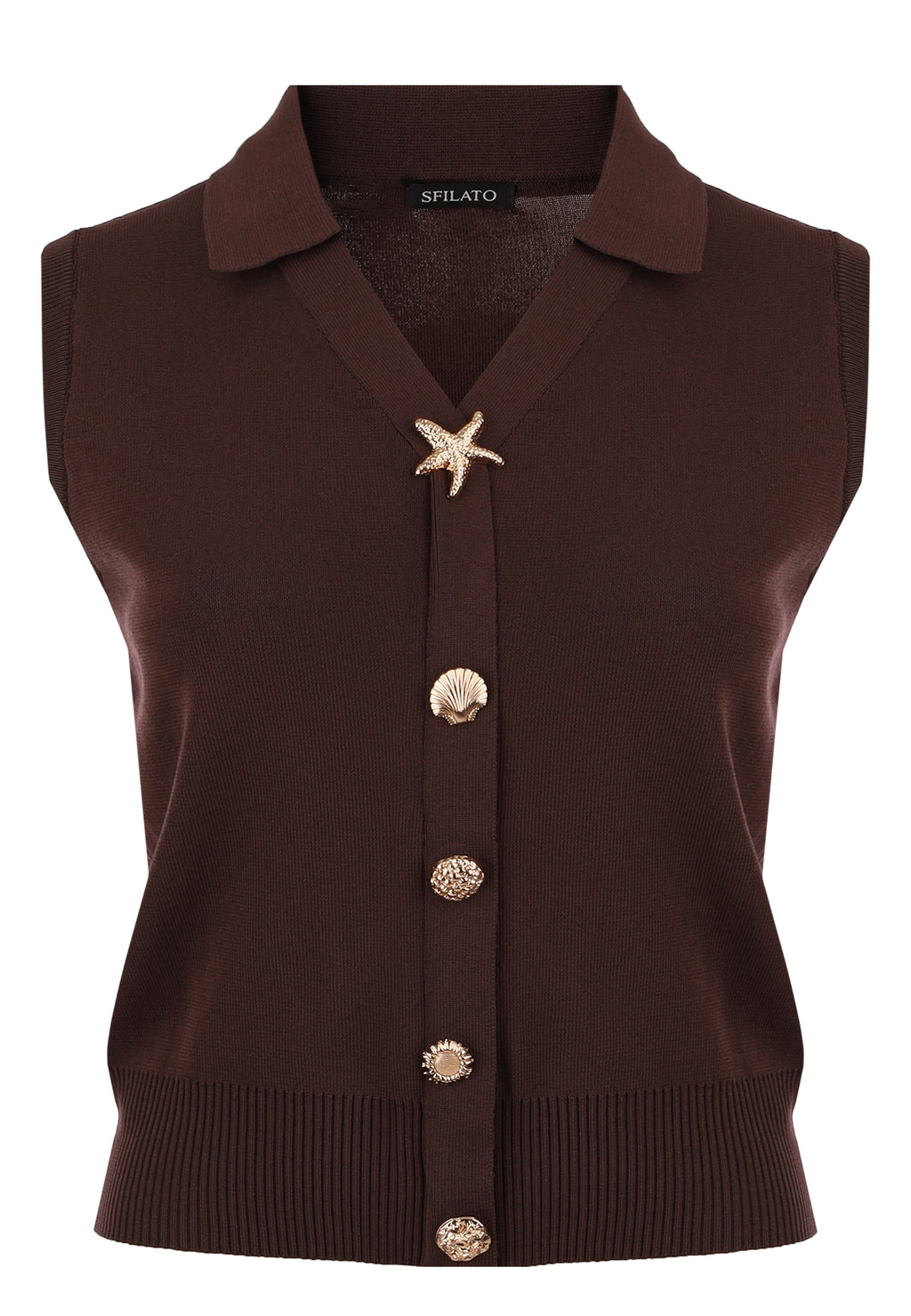 Burgundy Sfilato vest - view 1
