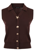 Burgundy Sfilato vest - view 1