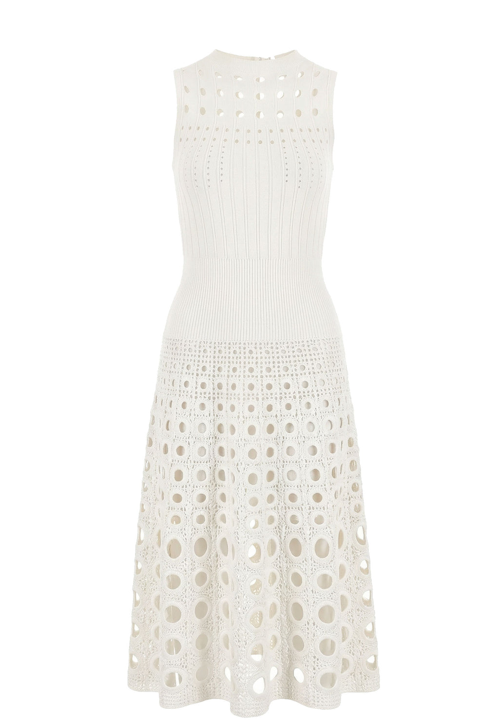 White and Brown Sfilato dress - view 1