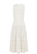 Ivory Eyelet Sleeveless Midi Dress - view 1