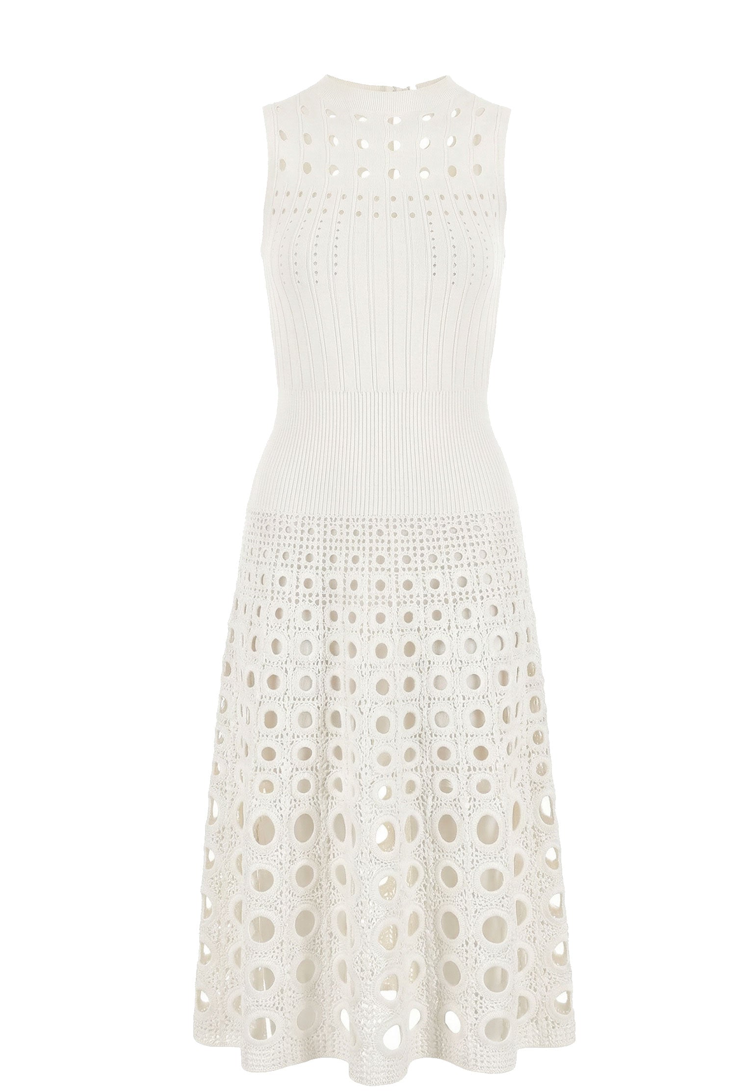 White and Brown Sfilato dress - view 1