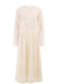 Cream Smocked-Waist Midi Skirt Set - view 1