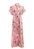 Pink Floral Shirt Dress - view 1