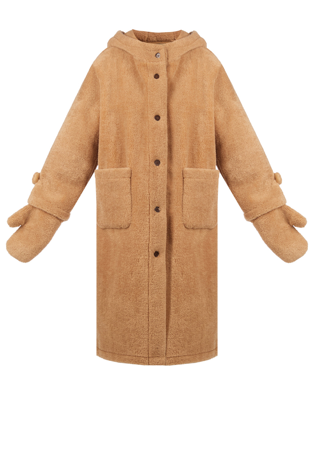 Brown Sfilato sheepskin coat - view 1