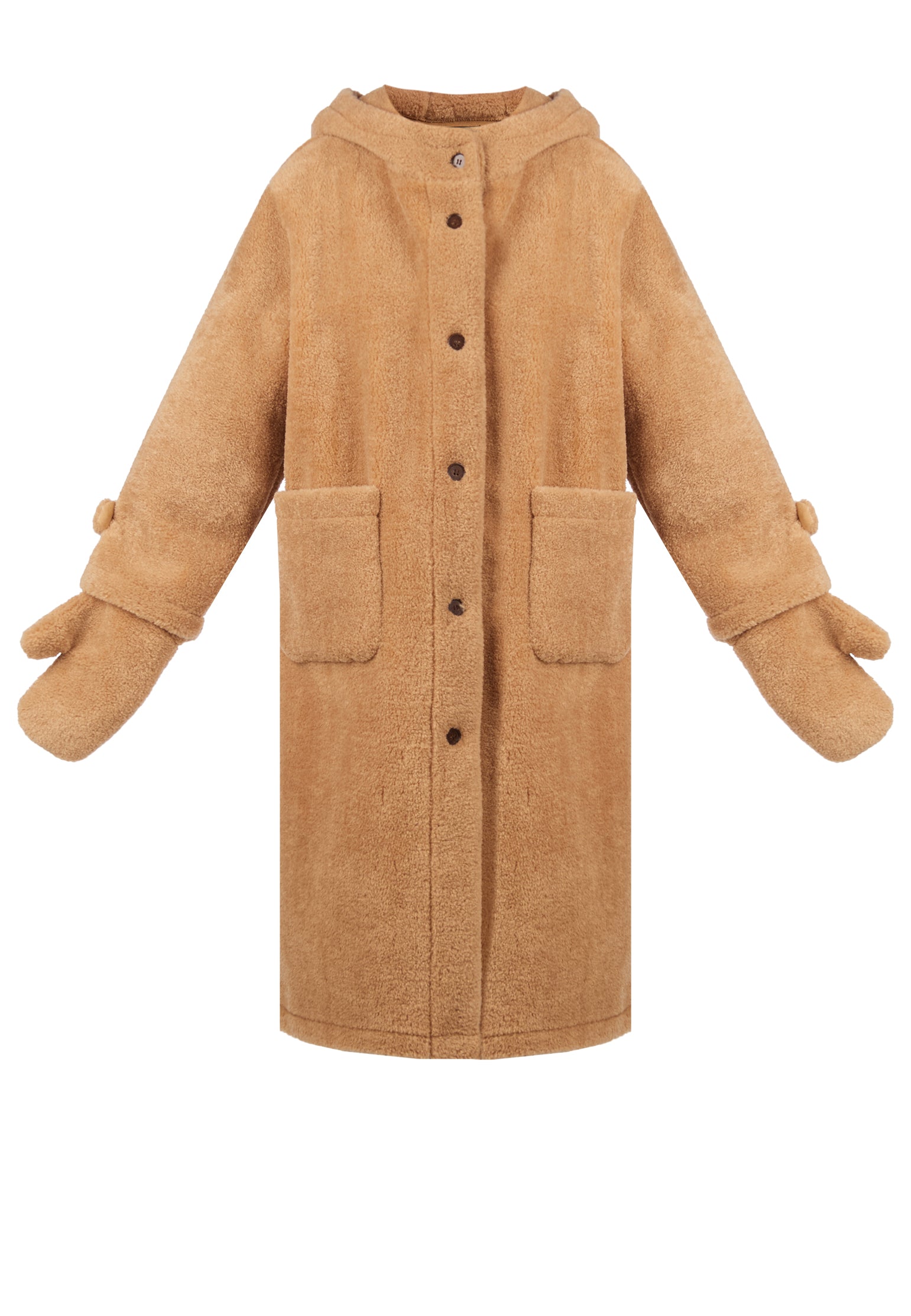 Brown Sfilato sheepskin coat - view 1