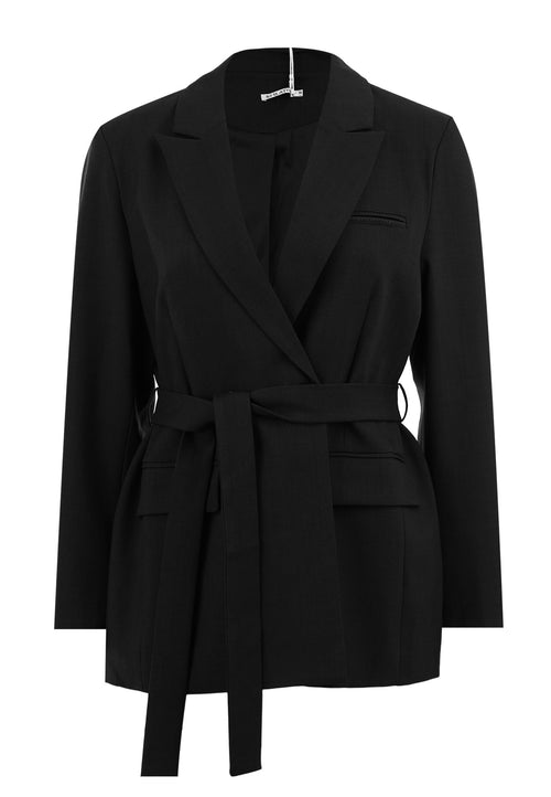 Black Belted Wrap Blazer - view 1