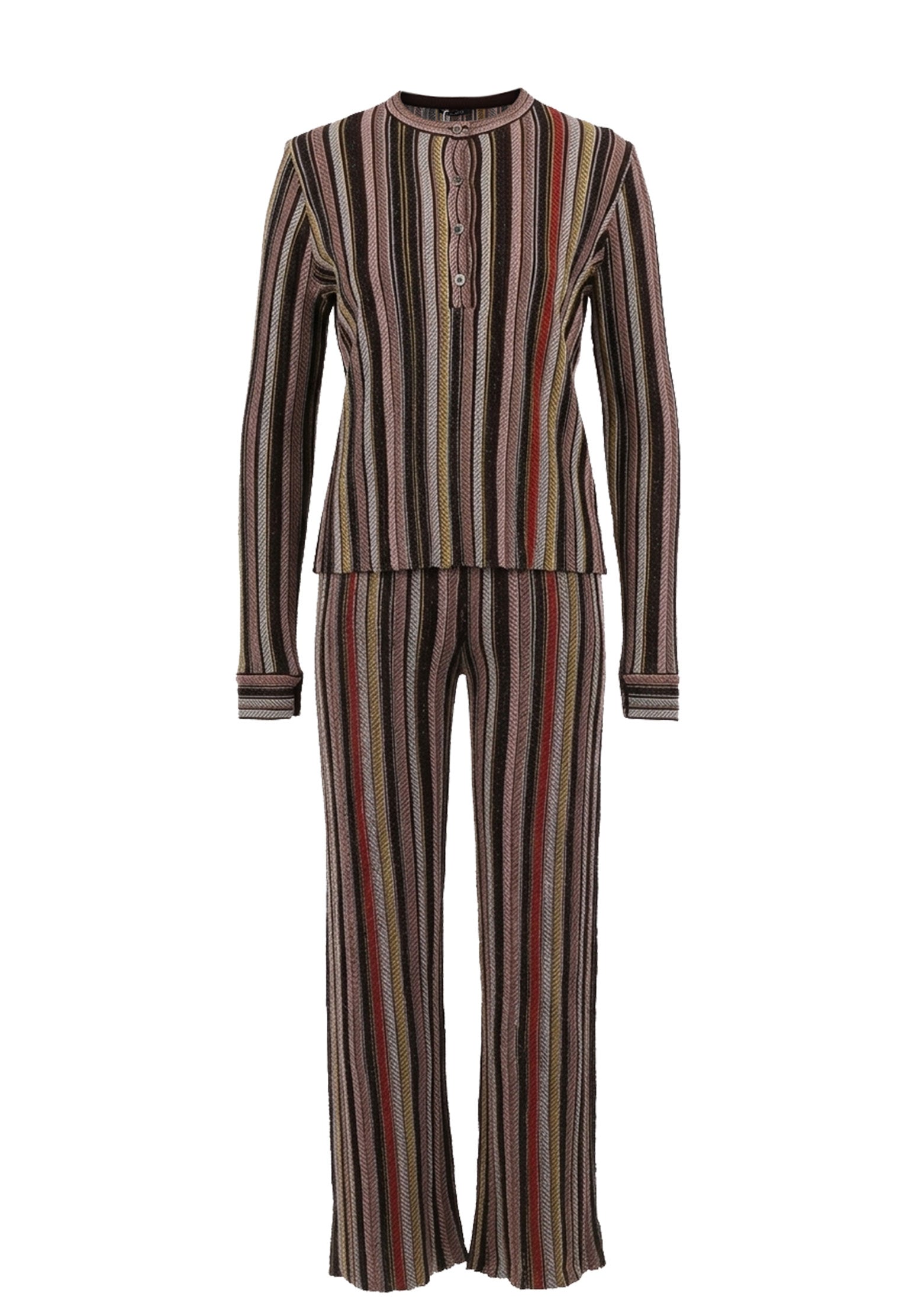 Brown Sfilato trouser suit