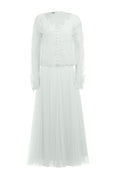 Mint Lace Top and Pleated Skirt Set