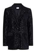 Black Sequin Tailored Blazer - view 1