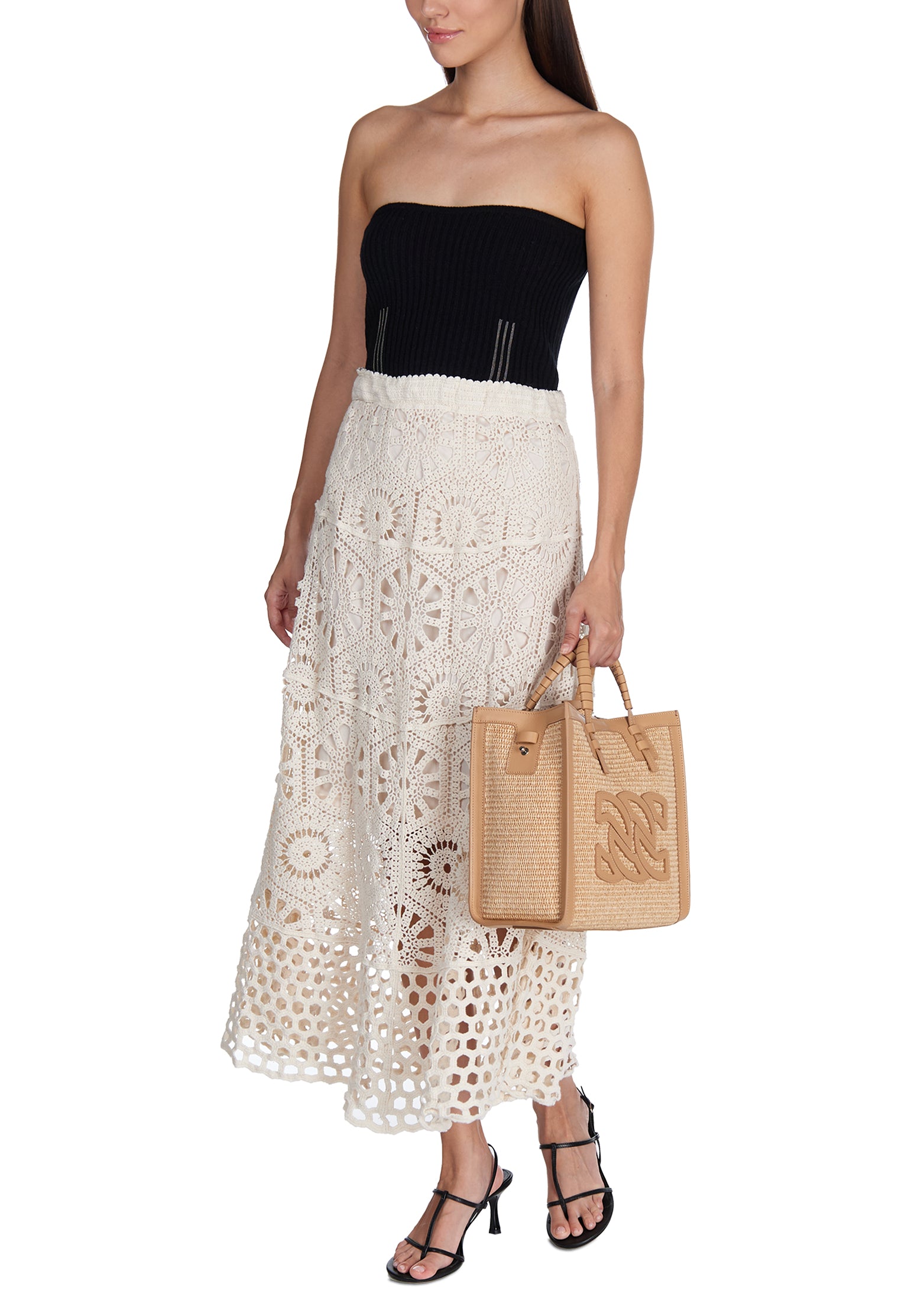 Gray Sfilato skirt - view 2