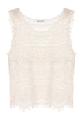 Ivory Fringe Sleeveless Top - view 1