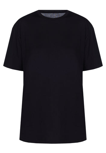 Black Relaxed Crewneck T-Shirt - view 1