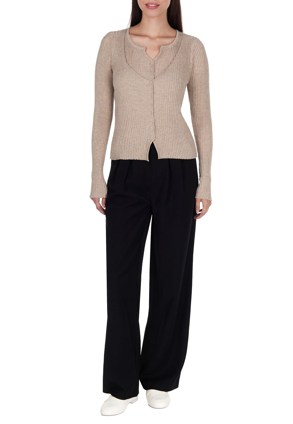 Brown Sfilato pullover - view 2