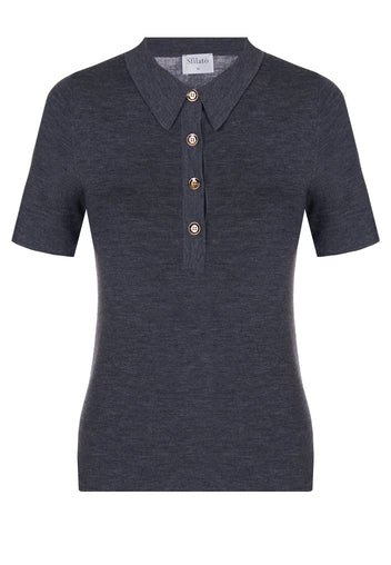 Navy Sfilato polo - view 1