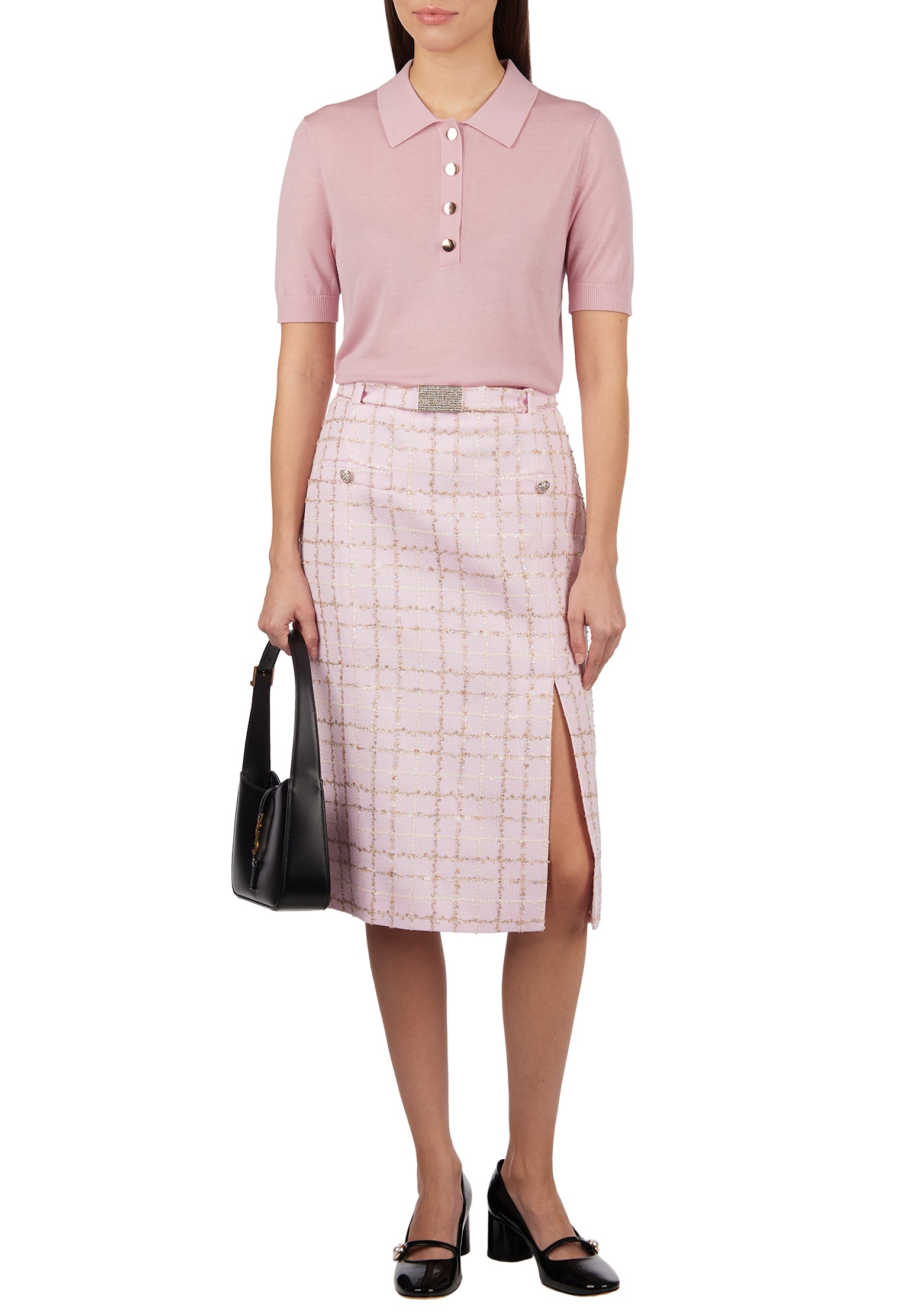 Pink Sfilato polo - view 2