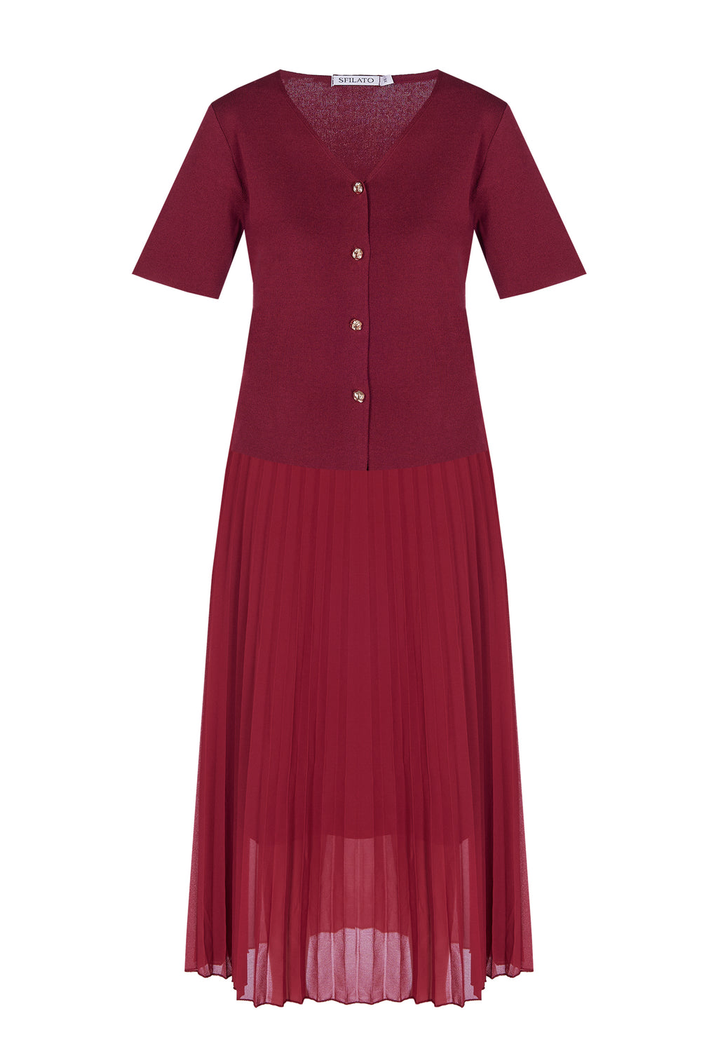 Burgundy Sfilato suit - view 1