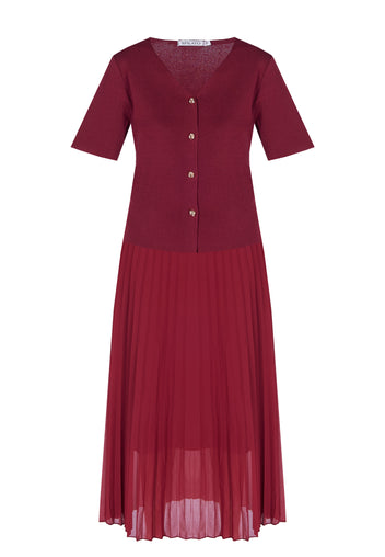 Burgundy Sfilato suit - view 1