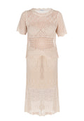 Ivory Pointelle Short-Sleeve Skirt Set - view 1