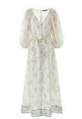 Sage Floral Long-Sleeve Maxi Dress - view 1