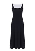 Black Sleeveless Knit Midi Dress - view 1