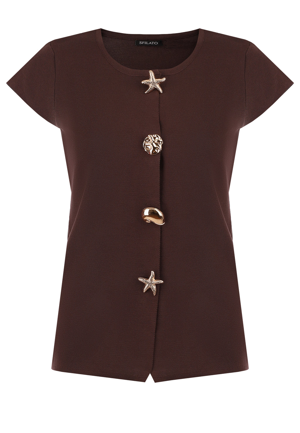 Burgundy Sfilato vest - view 1