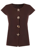 Burgundy Sfilato vest - view 1