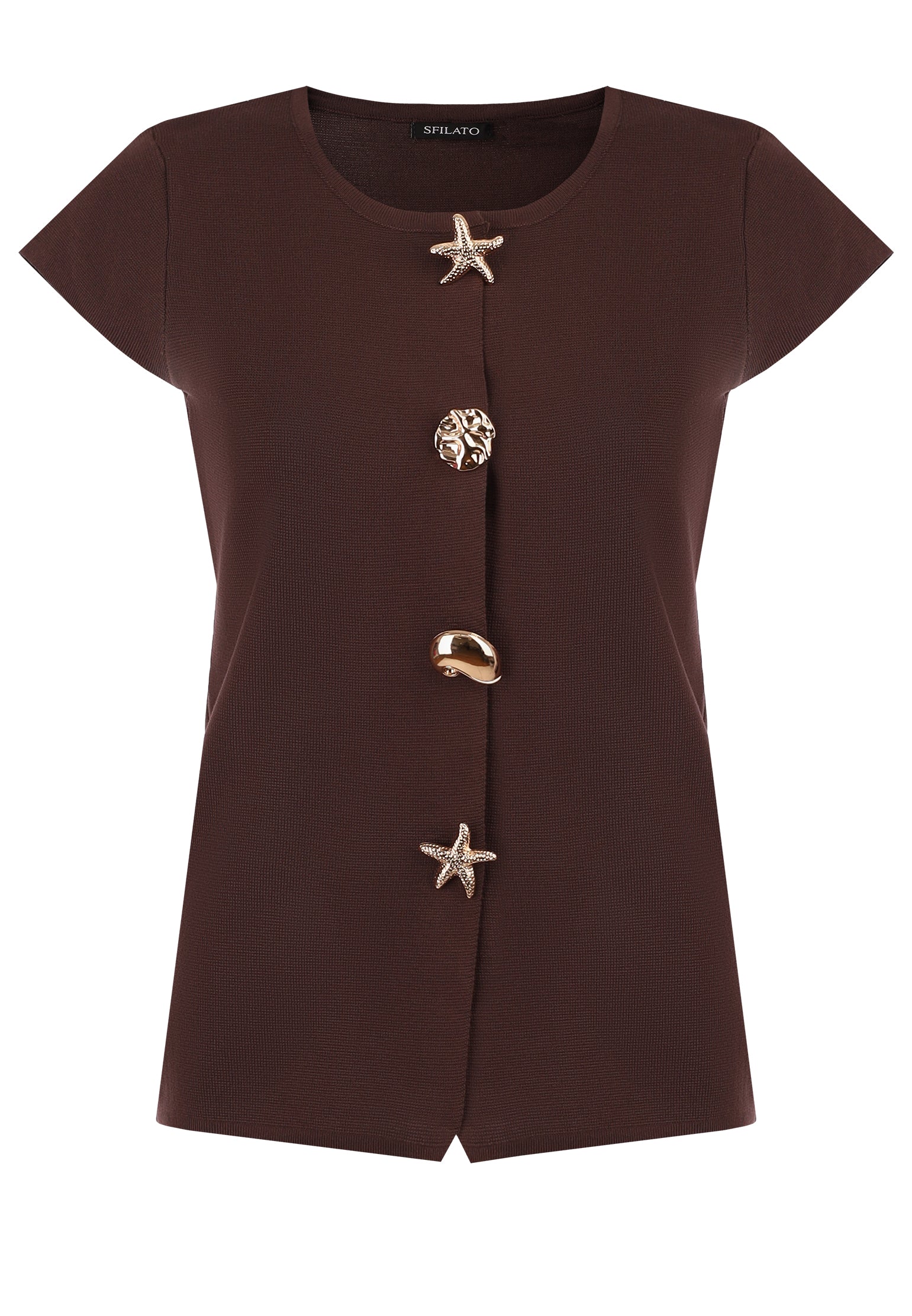 Burgundy Sfilato vest - view 1