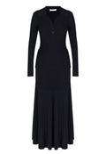 Black V-Neck Knit Pleated Skirt Set - view 1