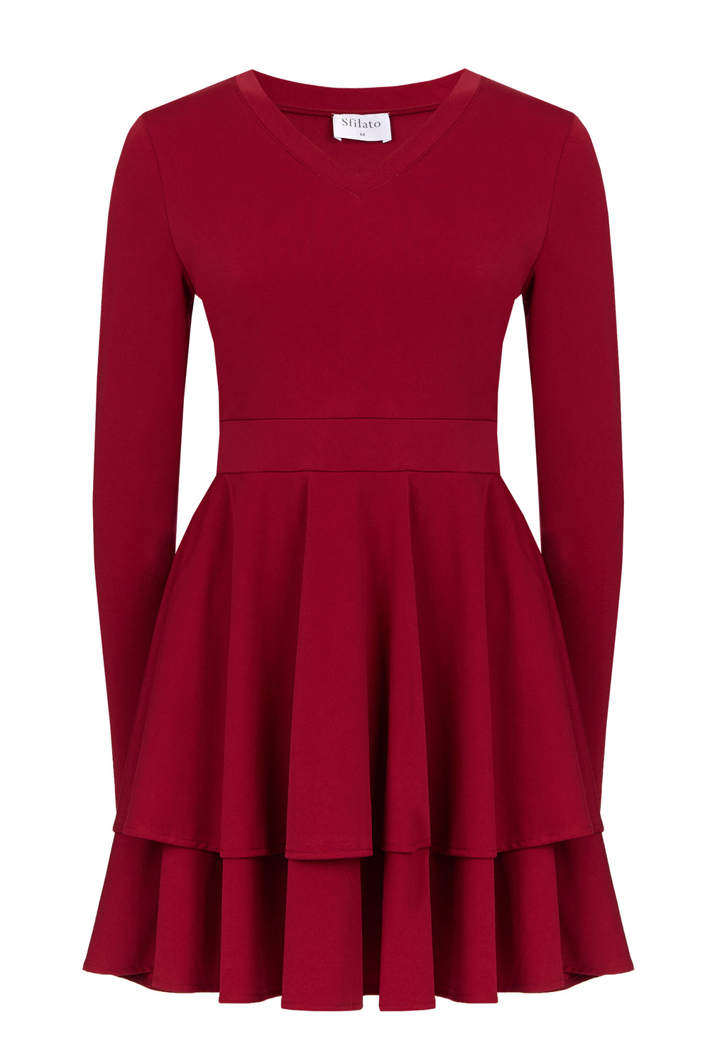 Burgundy Sfilato dress - view 1
