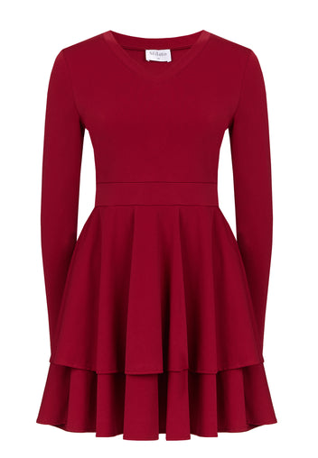 Burgundy Sfilato dress - view 1