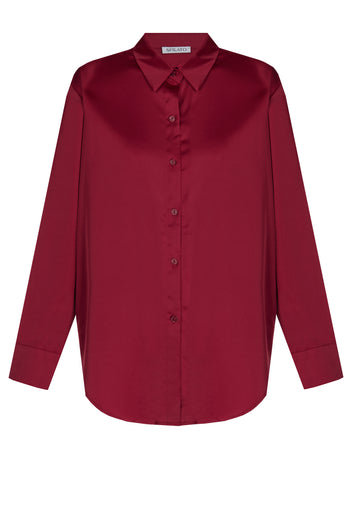 Burgundy Sfilato shirt - view 1