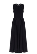 Black Sleeveless Full-Skirt Midi Dress - view 1