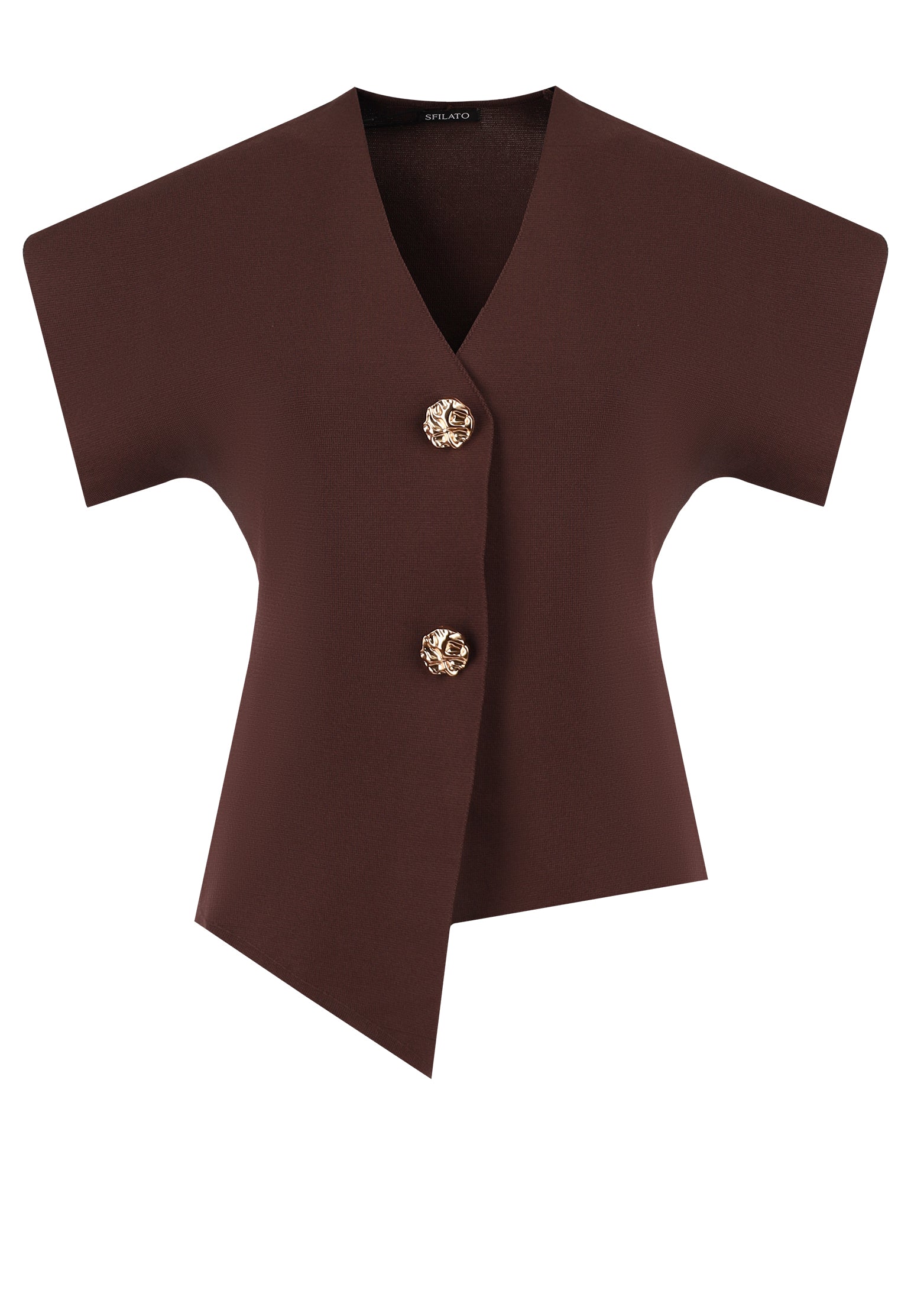 Burgundy Sfilato vest - view 1