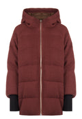 Burgundy Sfilato puffer jacket - view 1