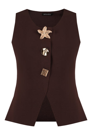 Black Sfilato vest - view 1